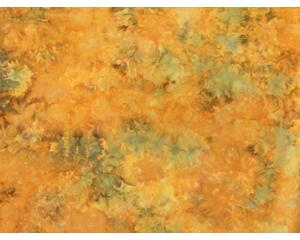 Hand dyed quilting cotton in shades of deep yellow orange, hand yard.